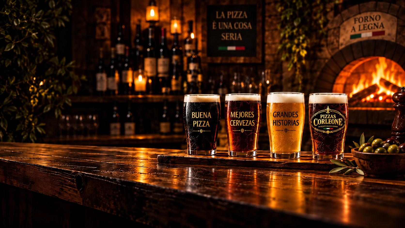 Selección de cuatro cervezas artesanales